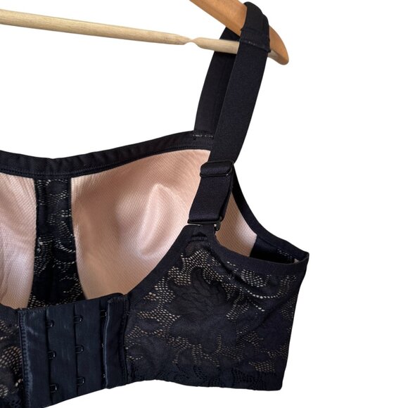 Le Mystère Bra Sz 36D Black Lace Wire Free Full Cup Coverage Bra - Picture 5 of 16